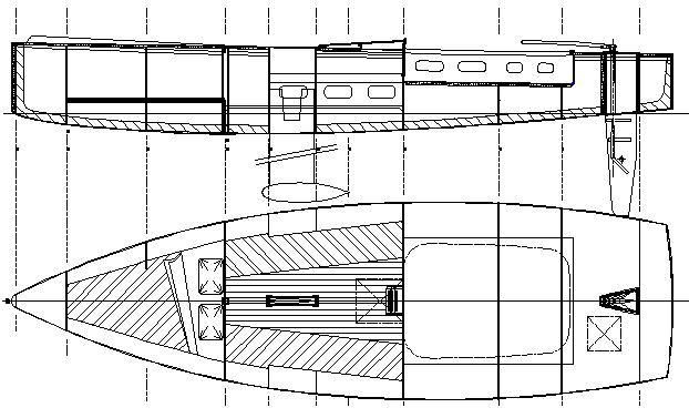 Didi 29 Retro radius chine plywood sportboat plans